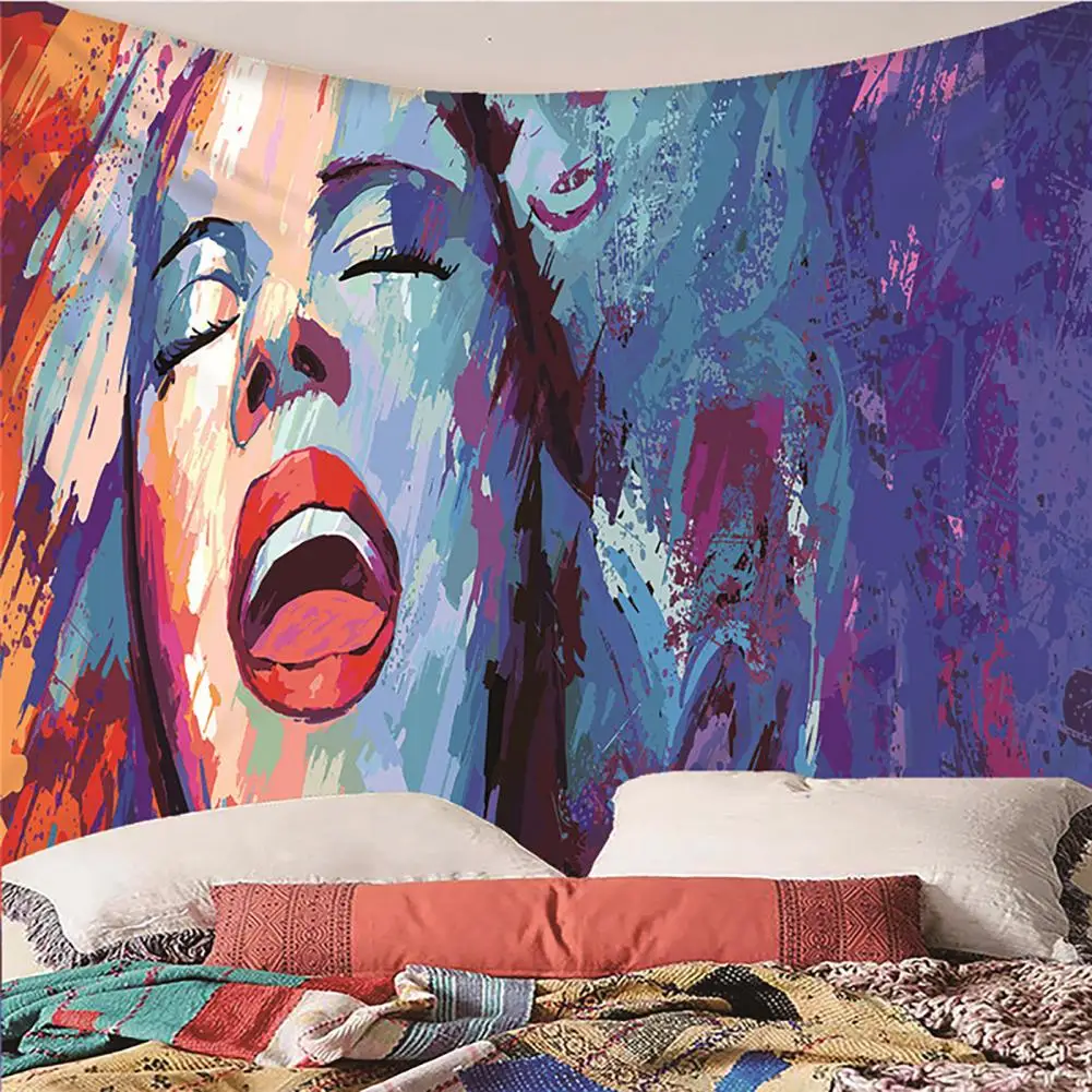 

Halloween Blanket Soft Washable Exquisite Decorative Easy to Clean Terrorist Dancing Girl Wall Hanging Tapestry for Gift