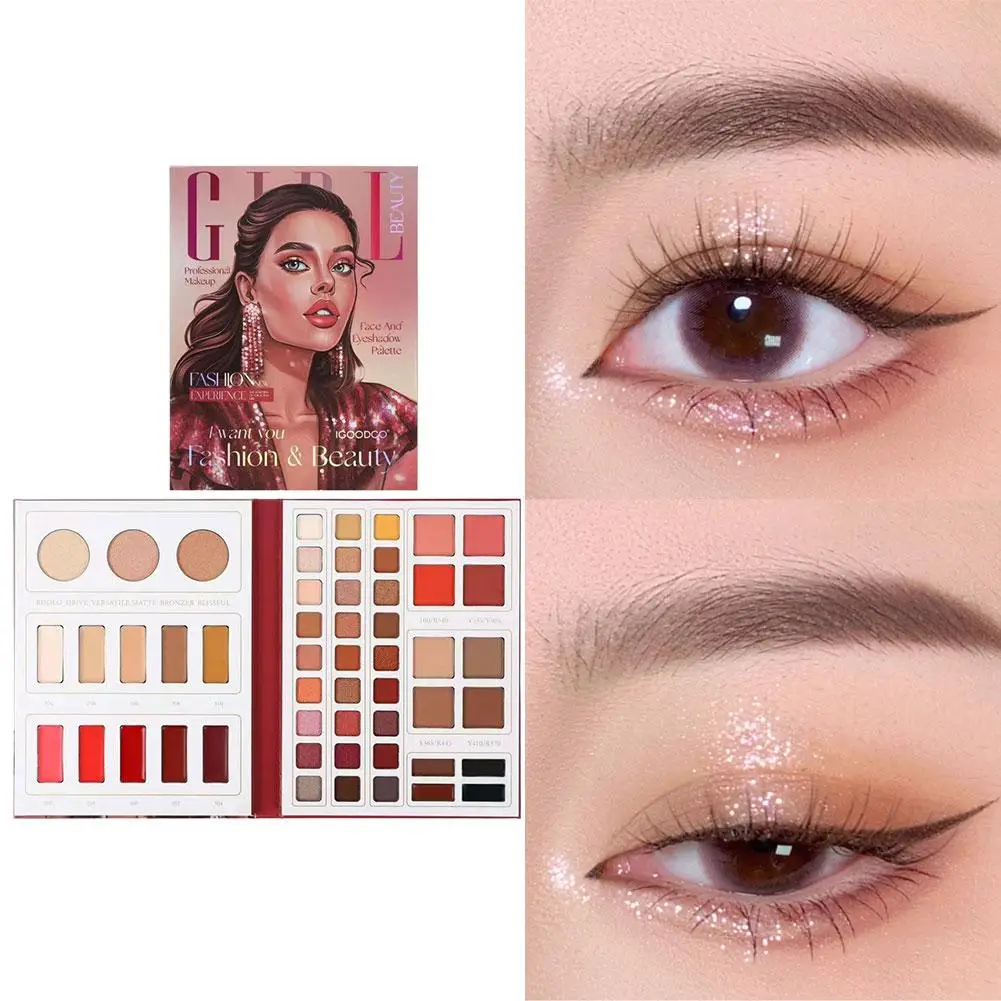 52 цветов многофункциональная палитра теней для век мерцающие матовые блестящие