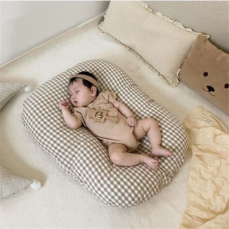 

0-12M Baby Bed Kids Portable Travel Crib Infant Toddler Cotton Cradle Newborn Baby Room Nest Bed Bassinet Bumper Bedding Bumper