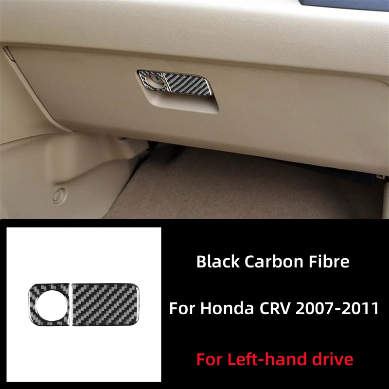 

Для Honda CRV 2007 2008 2009 2010 аксессуары из углеродного волокна для салона автомобиля пассажира боковой перчатки ящик для хранения отделка крышки