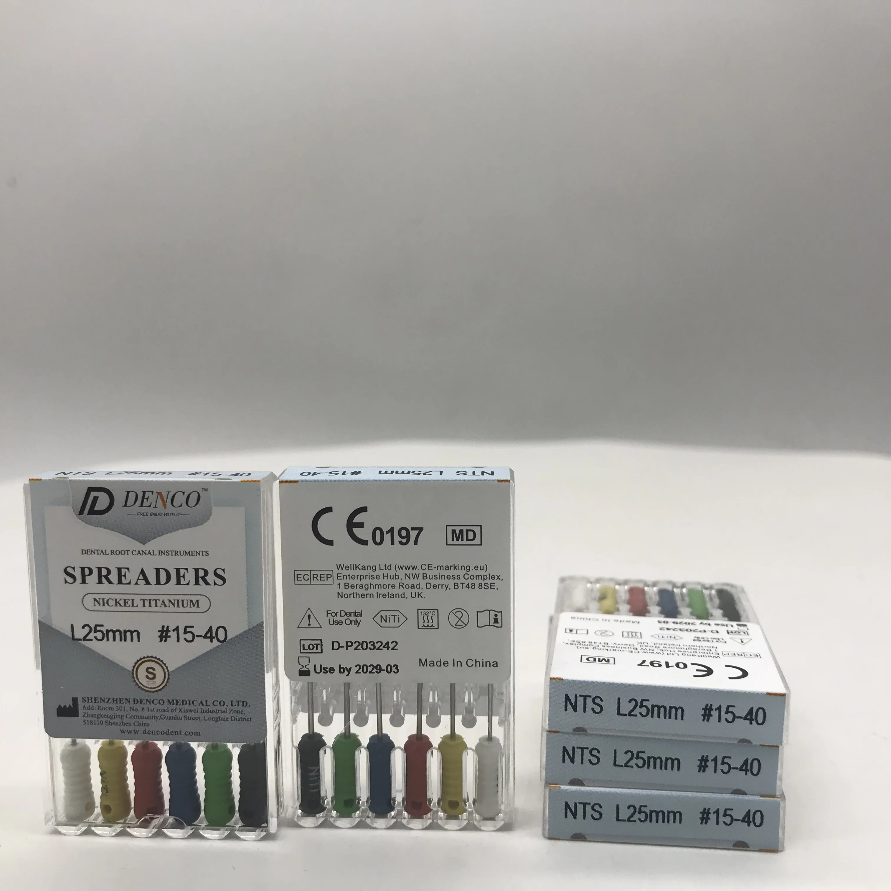 Denco Niti распределитель Никель Титан стоматологические файлы 25 мм Ассорти #15-40