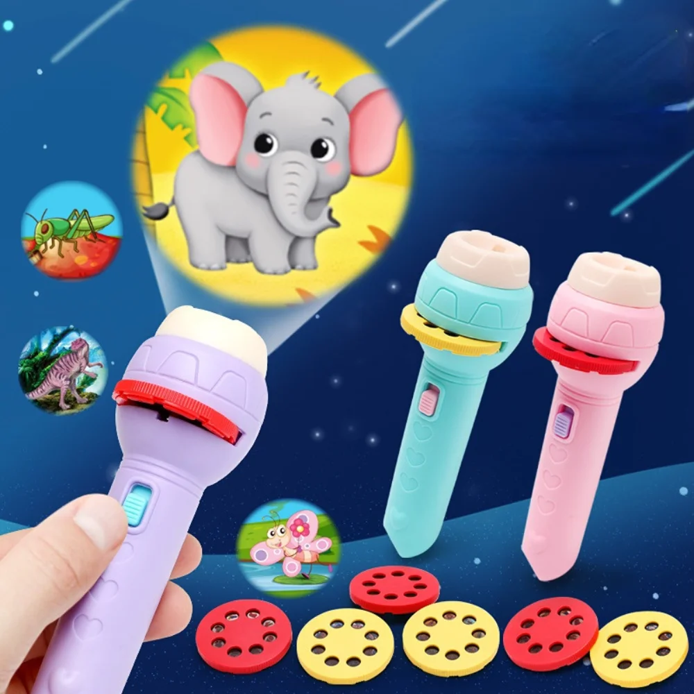 

Flashlight Projector Torch Lamp Toy Cute Cartoon Creativity Toy Torch Lamp Flashlight Projector Toy Baby Sleeping Story Book Toy