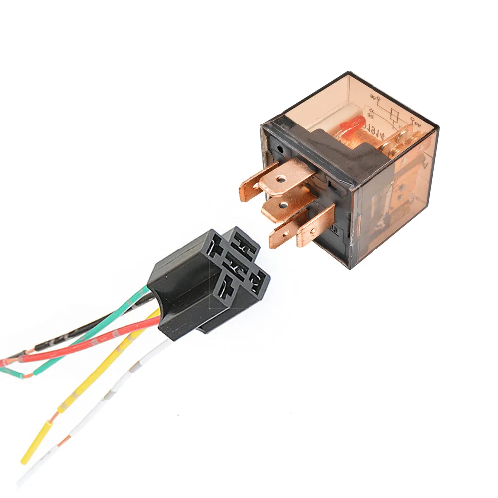 Реле SPDT автомобильное, 12 В, 24 В, 80 А, 100 А, 4 контакта, 5 контактов