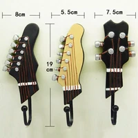 20223 pcsset guitar heads hook wall mounted for watch keys sundries bag purse hook music home resin clothes hat hanger hook