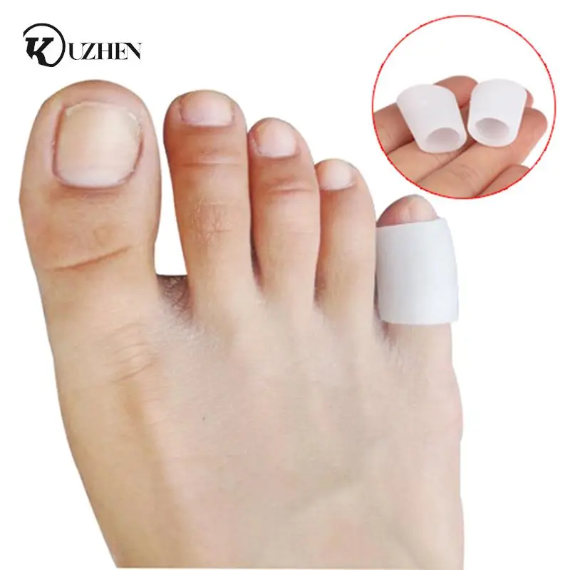 

2pcs/lot Silicone Gel Little Toe Tube Corns Blisters Corrector Pinkie Protector Gel Bunion Toe Finger Protection Gel Sleeve