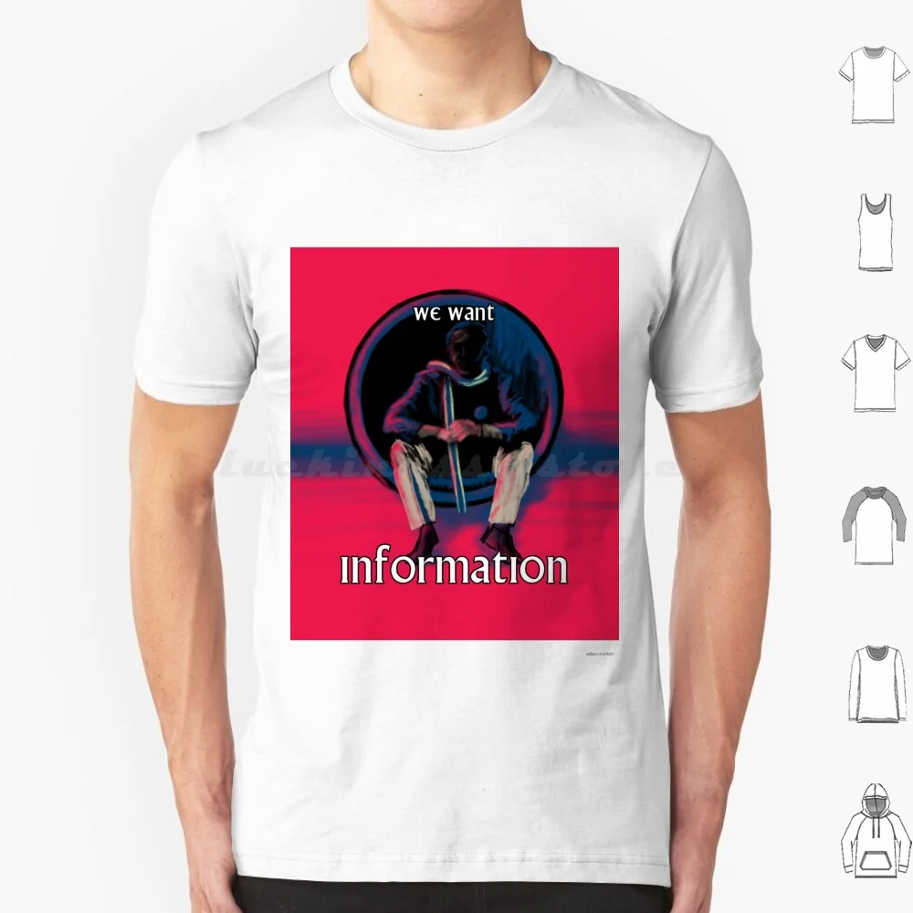 

Футболка для заключенного с надписью «We Want Information», хлопковая, для мужчин и женщин, для самостоятельной Печати, для заключенного, тезаключенного, макгоохана, номер 6