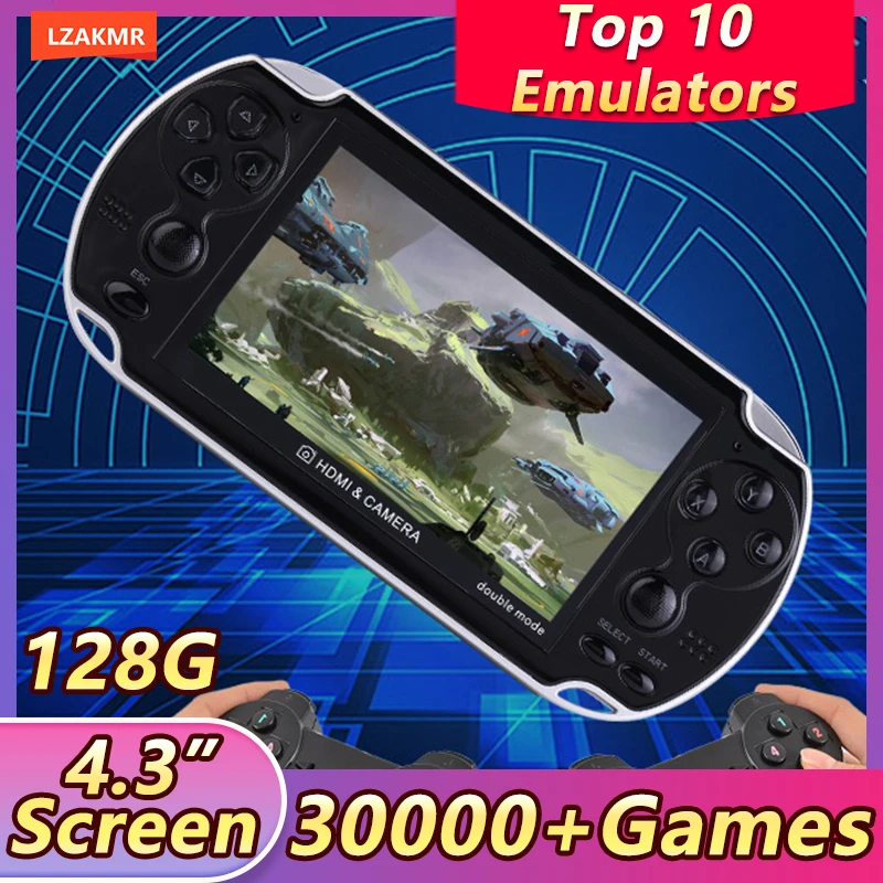 

NEW A3 4.3" Screen Handheld Retro Arcade 10 Emulators 8G Dual Joystick 30000+ Gaming Console Support Photography Take Pictures