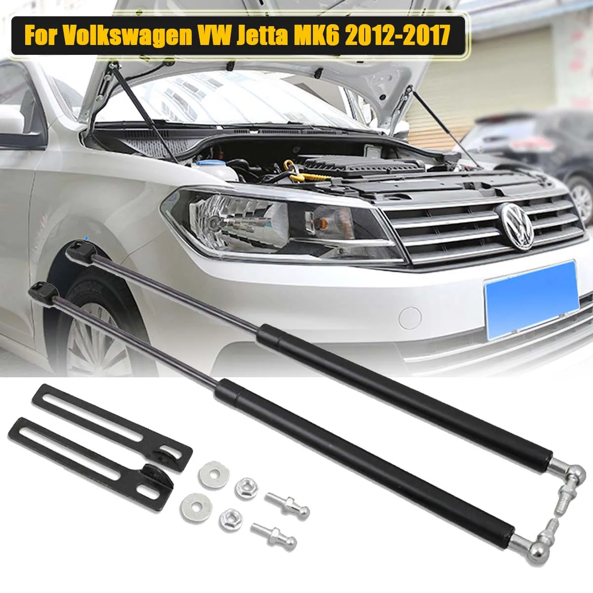 

2PCS/SET Gas Shock Hood Strut Damper Front Engine Bonnet Lift Support Rod For Volkswagen VW Jetta MK6 2012-2017 Car Accessories