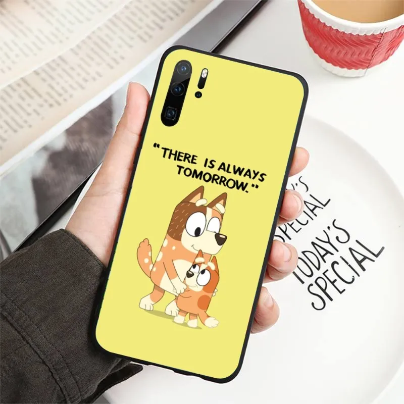Фото Милый мультяшный чехол Blueys для телефона Huawei P50 P40 P30 Pro Lite P Smart 2021 2019 Magic 3, мягкий черный чехол для телефона №4