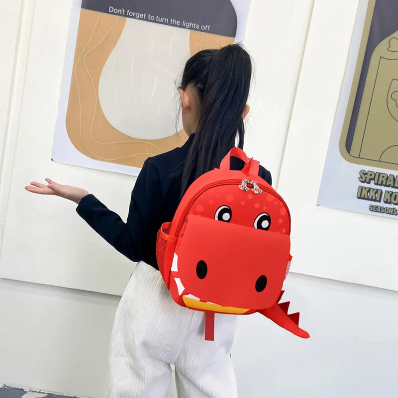 Kindergarten Schoolbag Cartoon Crocodile Personality Fashion Backpack for Boys and Girls 2-5 Years Old Children's Backpacks