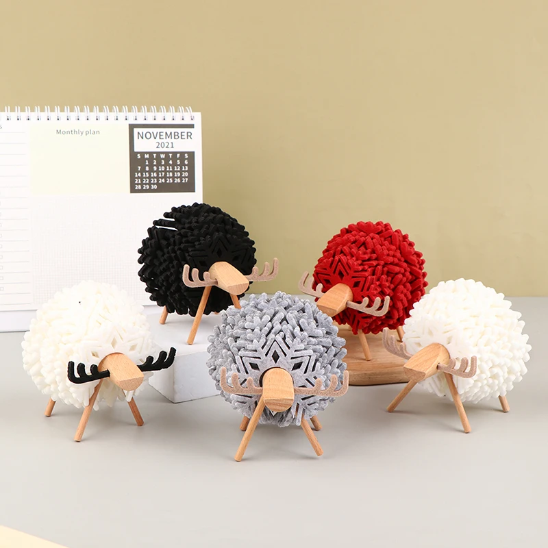 

10Pcs/Set Sheep Shape Anti Slip Cup Pads Coasters Insulated Snowflake Felt Cup Mats Creative Home Office Decor Art Crafts Gift
