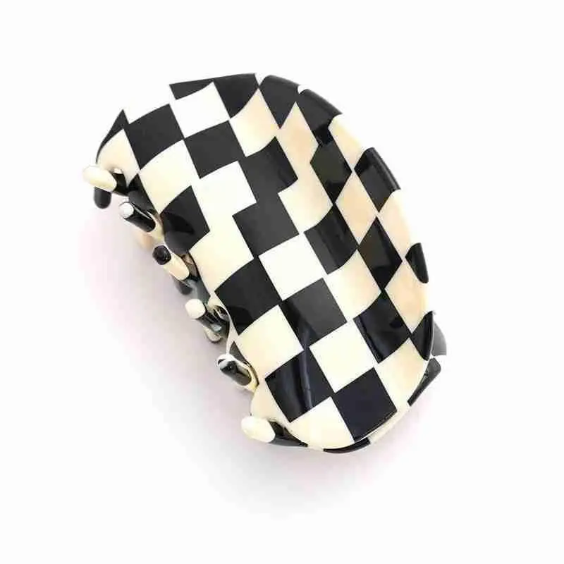 

Новые заколки для волос в шахматную клетку, элегантная заколка для волос для купания, заколка для волос для женщин, заколка в виде акулы, акс...