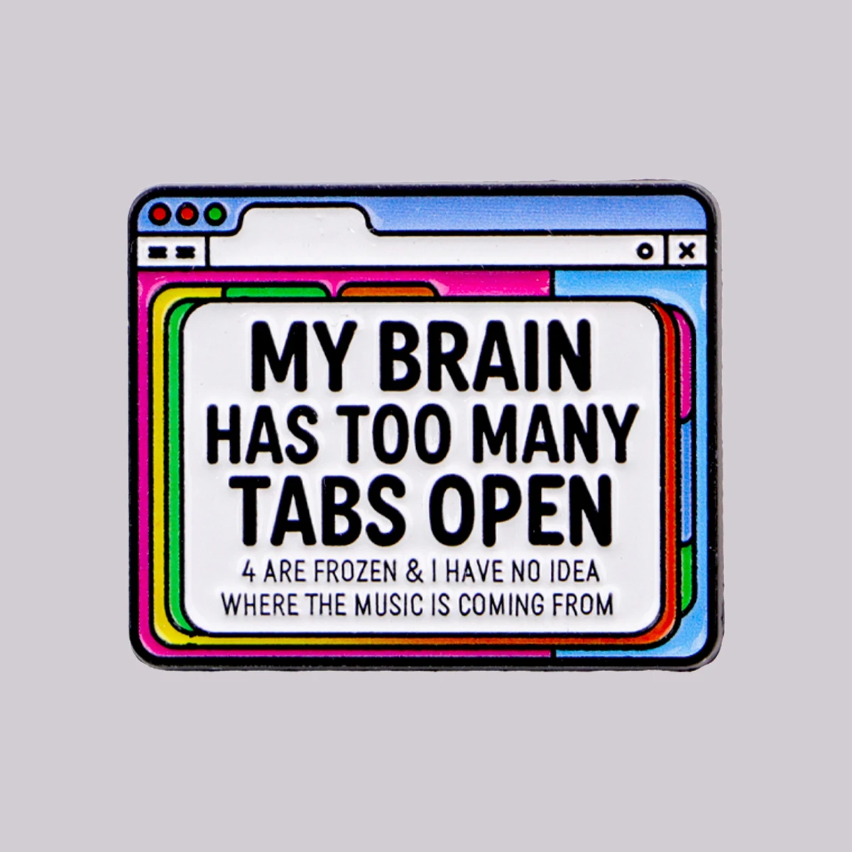 Фото Эмалированная булавка «MY BRAIN», брошь с цитатами, булавки для лацканов сосны, значок на рюкзак, аксессуары для одежды, модные украшения, подарки для друзей №1