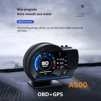 isincer newest head up display auto display obd2gps smart car hud gauge digital odometer security alarm water oil temp rpm