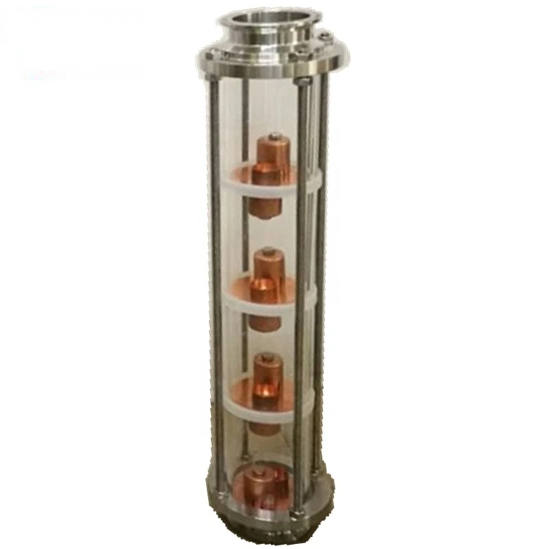 

2in crystal glass Bubble Plate reflux Columns