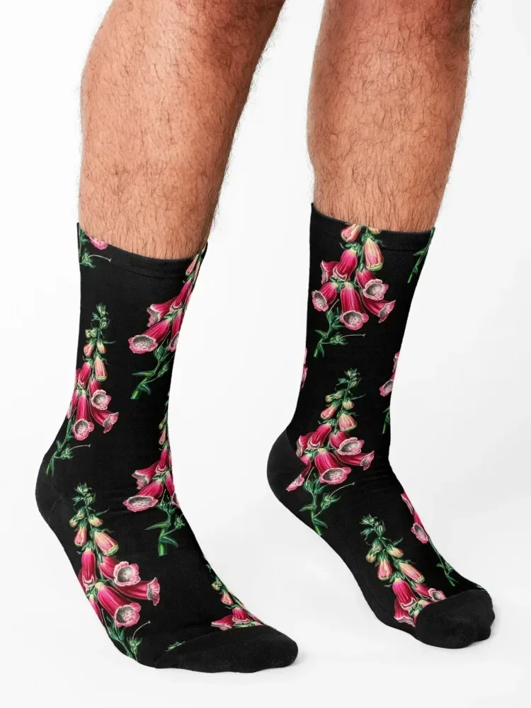 Винтажные носки Foxglove с изображением ботанического цветка (18 века) оптовая