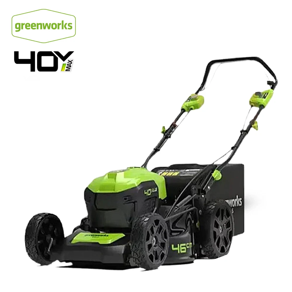 Электрическая Газонокосилка Greenworks 40 в, домашняя косилка-пожиратель сорняков, двойная упаковка, электрическая нажимная литиевая нажимная г...