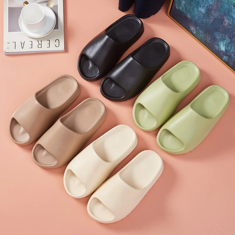 Women Men Slippers 2023 Summer Casual Beach Sandals Fashion Slides Big Size 46 EVA Mules Anti-Slip Male Female Home Slipper