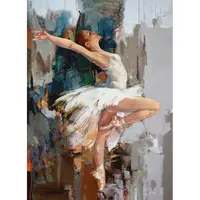 cross language Wholesale High Quality Diy Ballet Dancer Digital Oil Painting Home Decoration Wall Art Background Painting