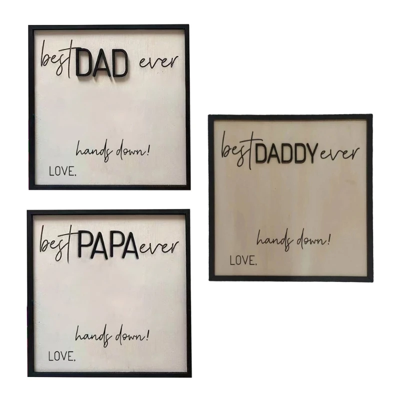 

Wood Sign Loves Between Father and Children Dad Gift for Birthday, Thanksgiving Drop Shipping