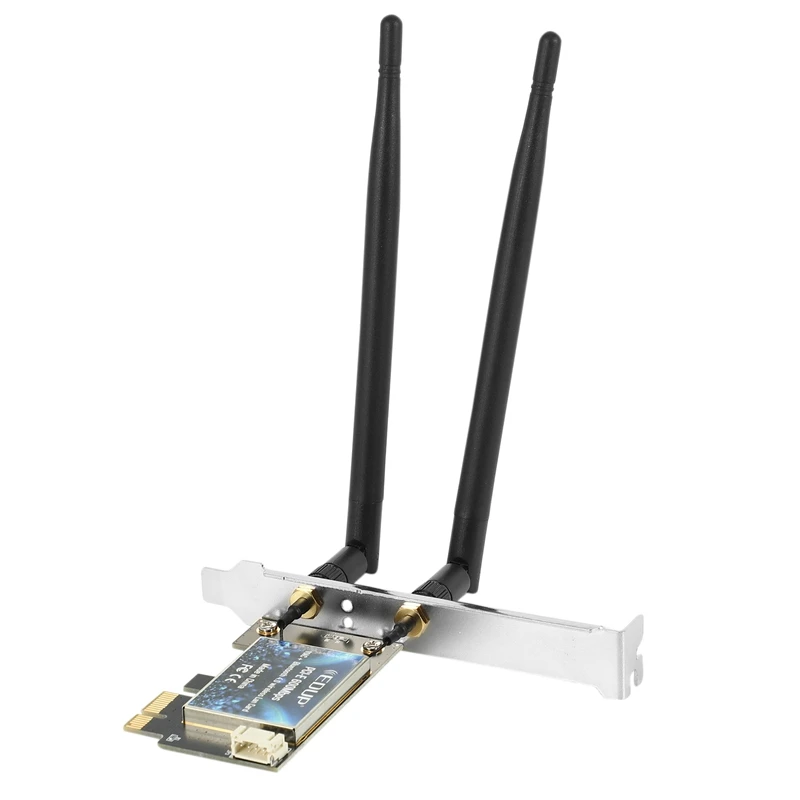 

Wi-fi-карта EDUP PCI-E, 600 мбит/с, Bluetooth 4,2, 2,4 ггц/5 ггц, двухдиапазонная беспроводная сетевая карта с антеннами для настольного пк