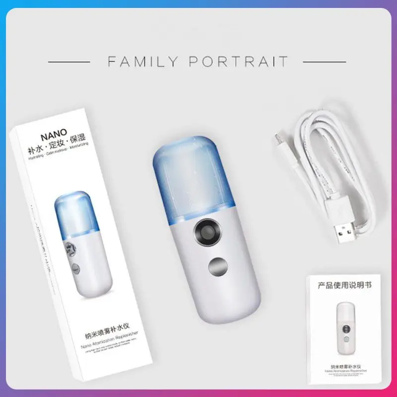 

Nano Mist Facial Sprayer Cool Mist Maker Fogger Face Steamer Makeup Cosmetics Tool Handheld Mini Humidifier Usb Rechargeable