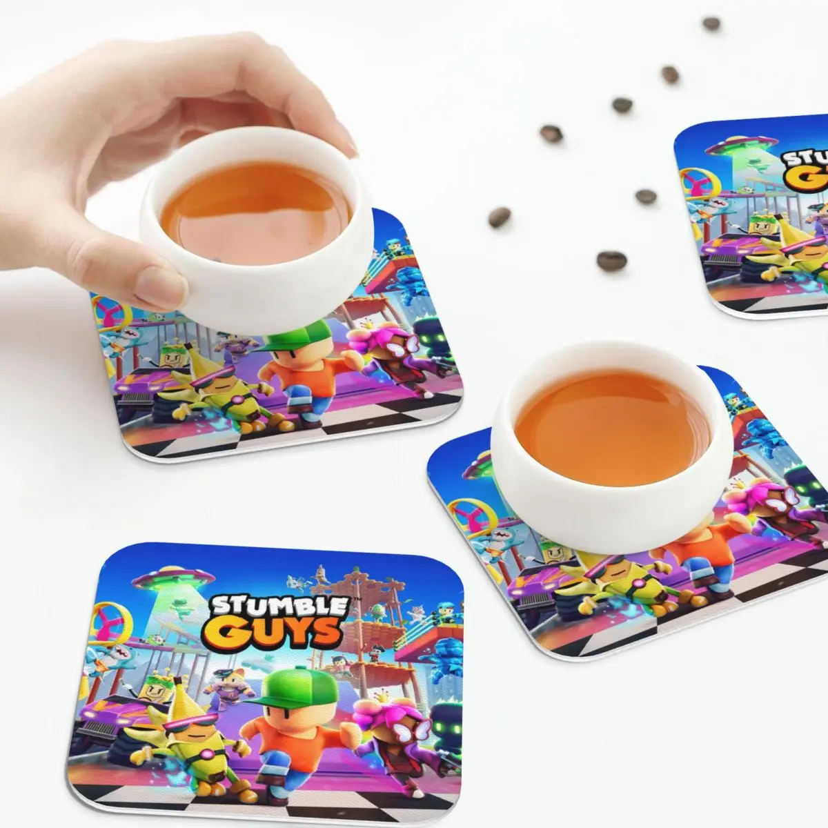 Классические игровые подставки Stumble Guys кухонные салфетки водонепроницаемые