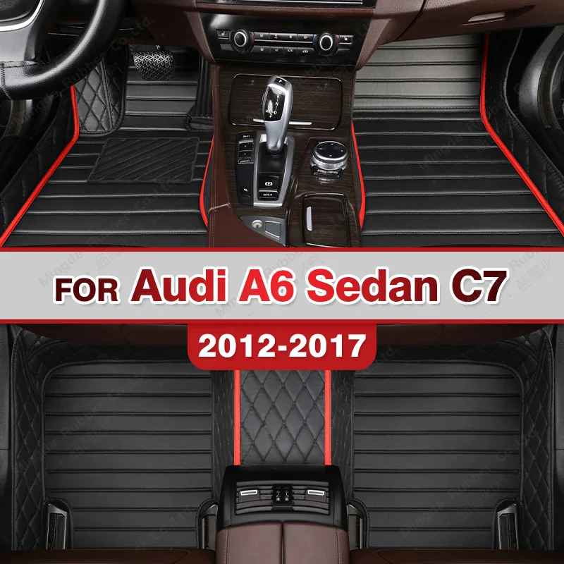 

Car floor mats for AUDI A6 Sedan 2012 2013 2014 2015 2016 2017 Custom auto foot Pads automobile carpet cover