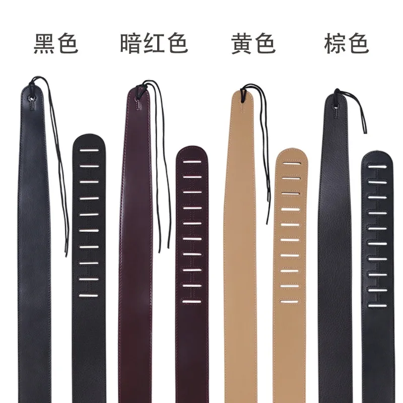 

Electric Guitar Strap for Bass, Padded Top Grain Leather with Adjustable Belt 99.5-5.5cm,4 Colors Optional