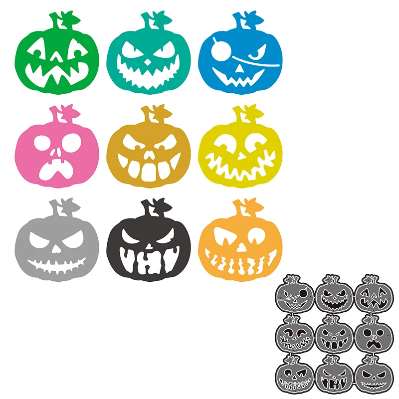 Вырубные ножницы Crazyclown Halloween Pumpkins из металла для DIY-скрапбукинга, вырубки бумаги, оттисков и декоративного ремесла.