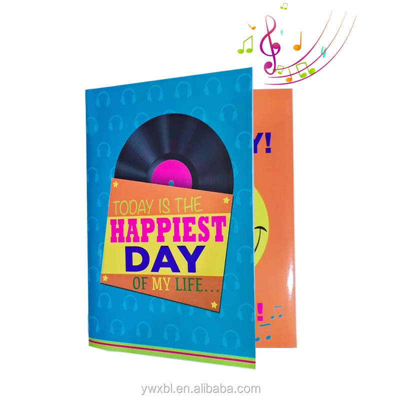 Wholesale Customize popular 30second musical audio birthday greeting cards with light for gift card