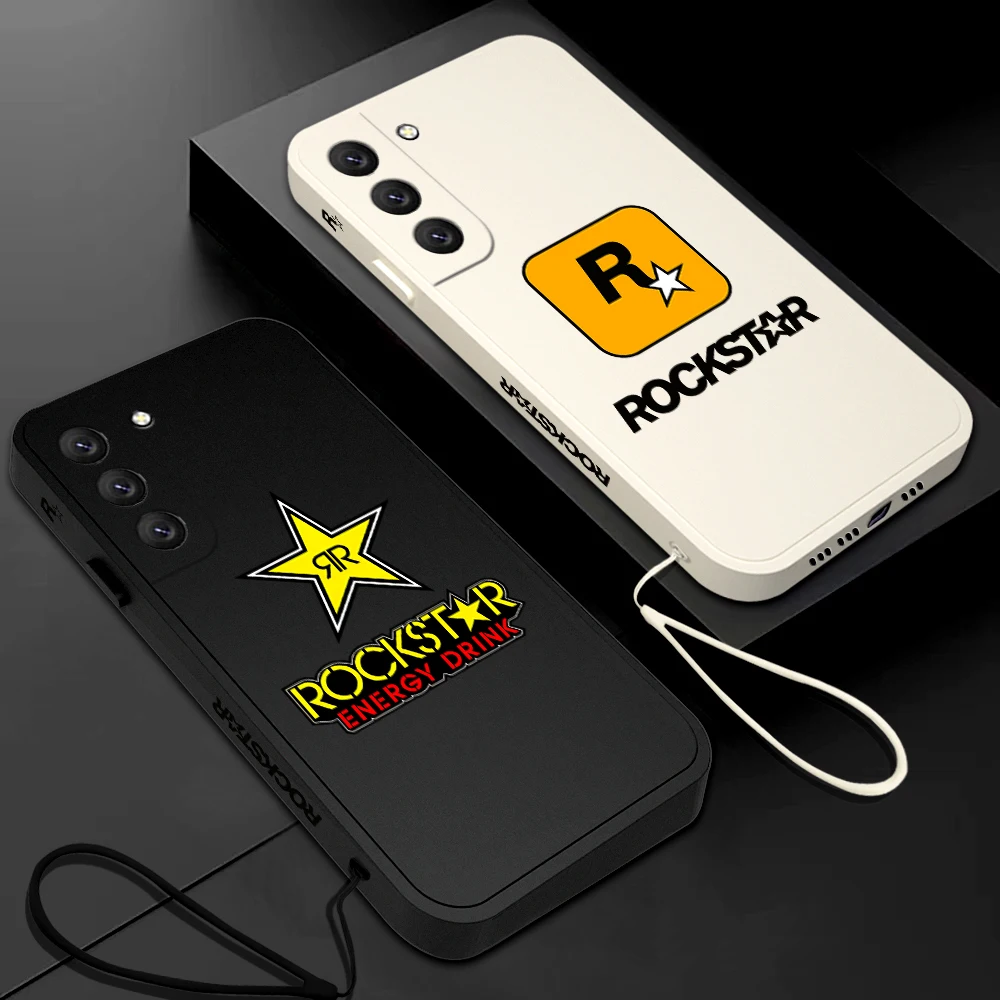 

R-Rockstar Game Phone Case For Samsung Galaxy S23 S22 S21 S20 Ultra Plus FE S10 4G S9 S10E Note 20 10 9 Plus With Lanyard Cover