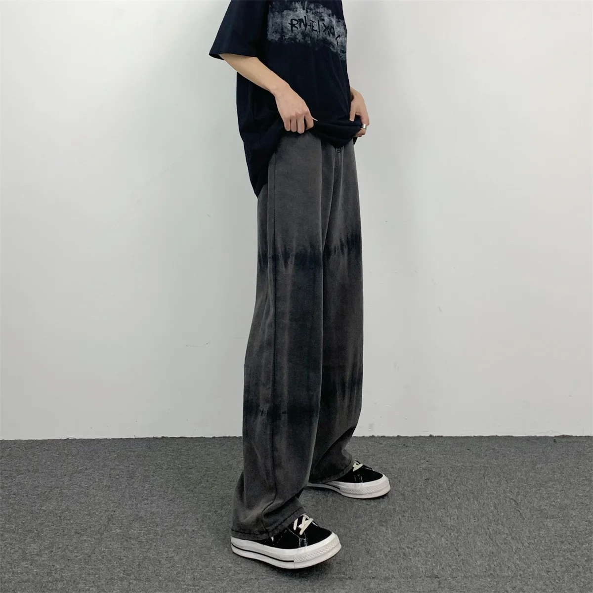 Pants Men's Jeans Hip Hop Loose Jeans Hip Hop Street Design Tie Dye Straight Pants Women's Loose Jeans Y2k Men Jeans Casual Men