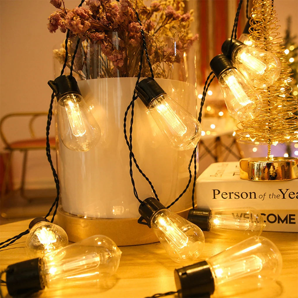 

Solar Powered String Light Bulb Backyard Courtyard Living Room Strip Lightbulb Wedding Party Festival Decoration 3 5m