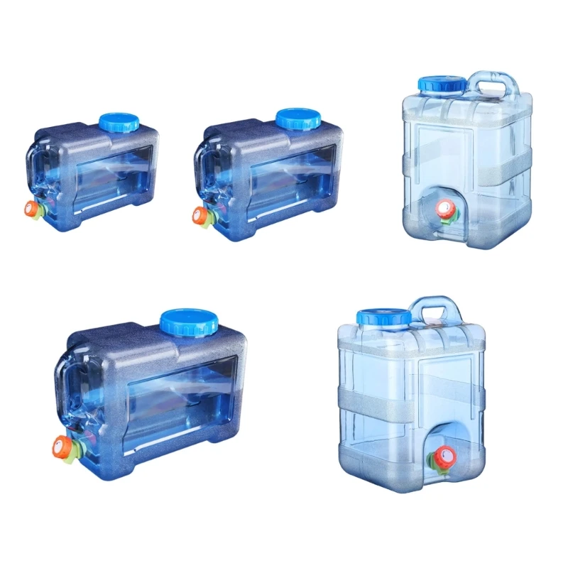 

5/8/10/12/15L Water Container with Tap Outdoor Water Bucket Large Capacity Water Storage Tanks Camping Drinking Bucket