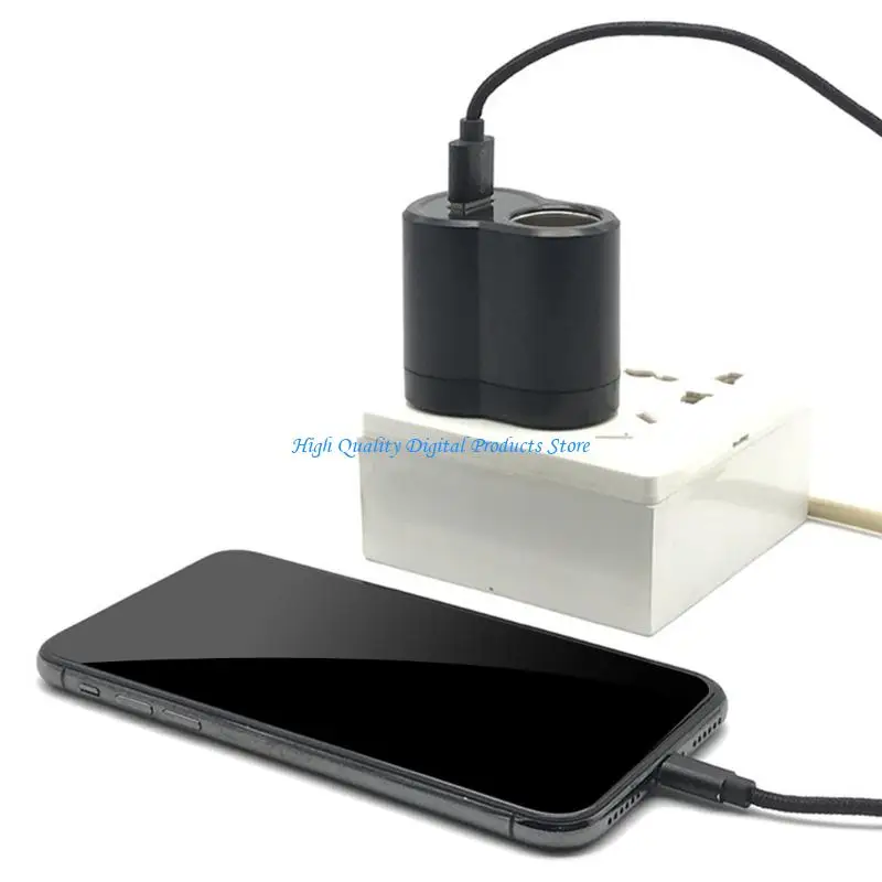 Фото U2JE термостойкие автомобильные USB-зарядные устройства, адаптер для прикуривателя, преобразователь 220 В в 12 В 12V0.5A/5V1A №4
