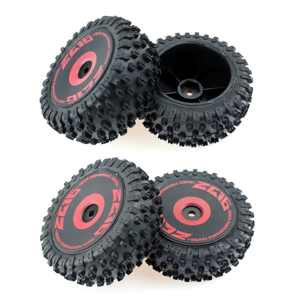 

4Pcs Front and Rear Tires Wheel Tyre for Wltoys 124016 1/12 RC Car Upgrade Parts Spare Accessories