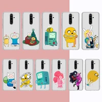 yinuoda adventure time phone case for samsung s20 s10 lite s21 plus for redmi note8 9pro for huawei p20 clear case