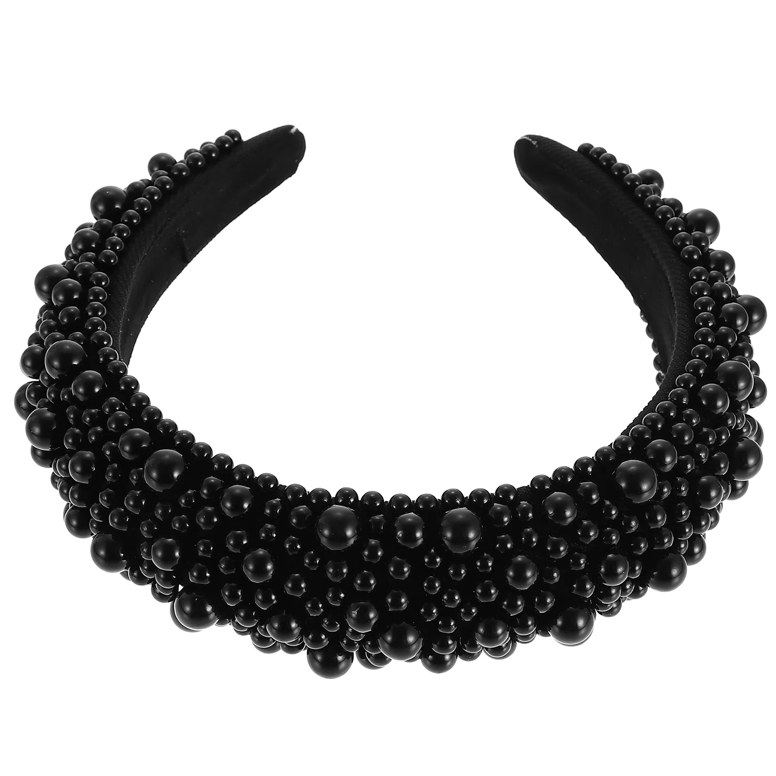 

Sponge Pearl Headband Woman Hair Hoops Diamond Headpiece Chic Hairband Satin Headbands Women Fashion Headdress Beaded