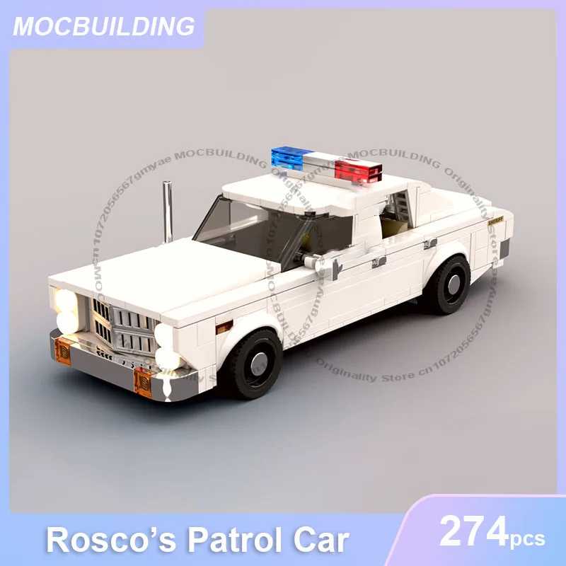 Строительные блоки MOC, автомобиль Rosco's Patrol, сделай сам, сборка кирпичей, коллекция, дисплей, транспортировка, креативные рождественские игрушки, подарки, 274 шт. (art.: 3920d366f7cb7) - 3920d366f7cb7