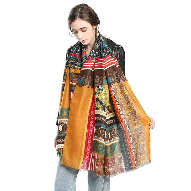 

Spring Autumn Women Cotton Scarf Lady Light Weight Headscarf Retro Beach Towel Linen Wrap Fall Winter Large Size Shawl Wholesale