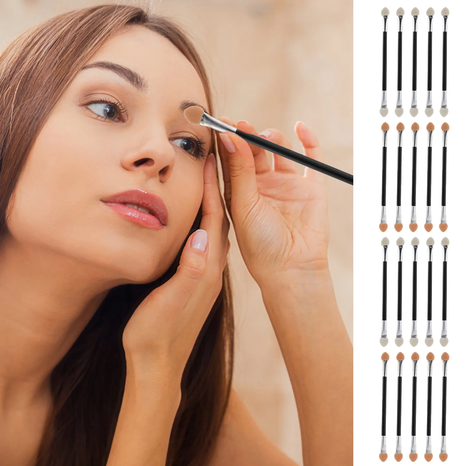

30 Eyeshadow Sponge Eyeshadow Blending Brush Smudge Eye Brushes Makeup Sponge Applicator