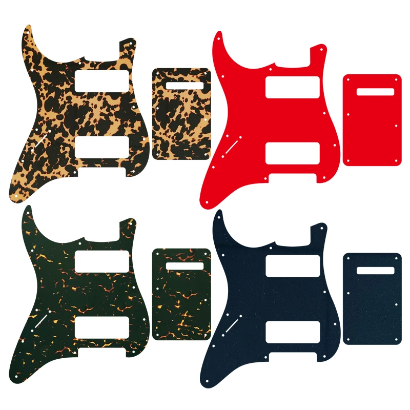

Pleroo Custom Guitar Parts -For Left Handed US 11 Screw Holes 2 P90 Strat Humbucker No Control Hole Guitar Pickguard Back Plate