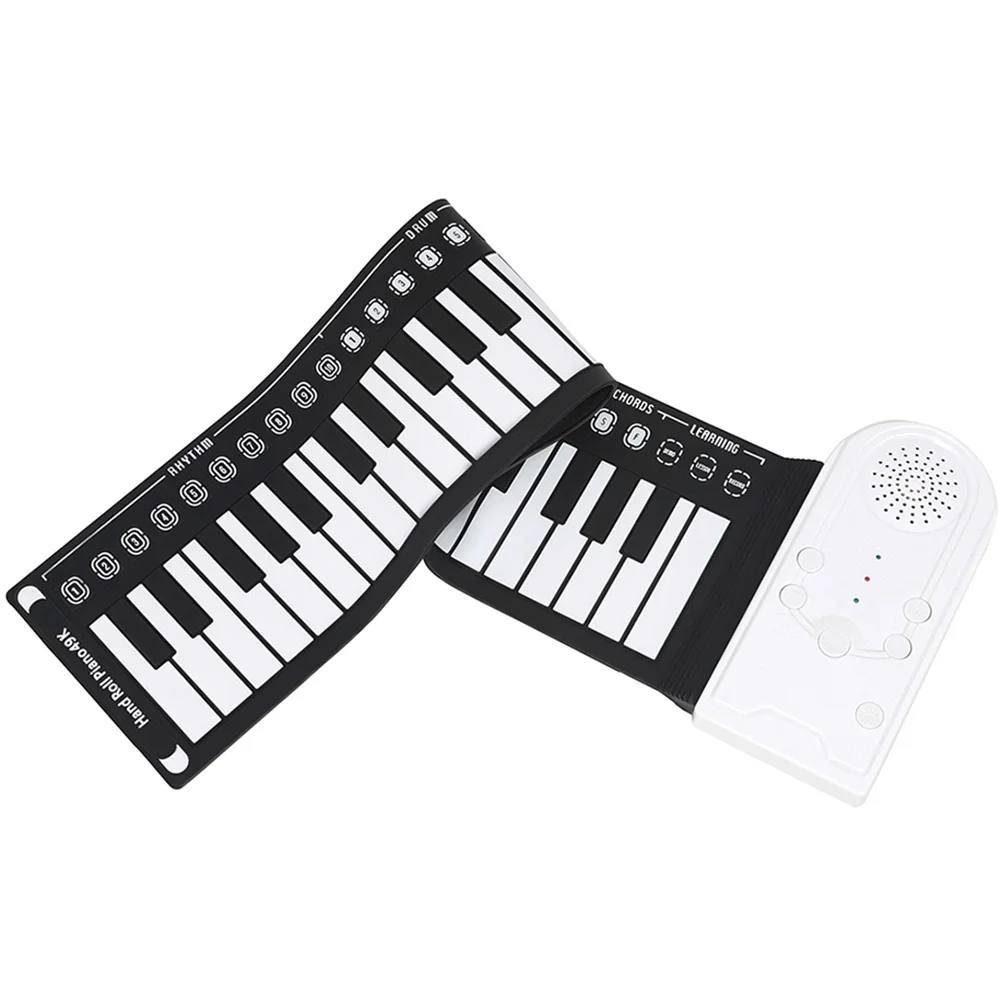 

Silicone 49-keys Foldable Roll-up Electronic Piano Portable Roll-up Keyboard Piano