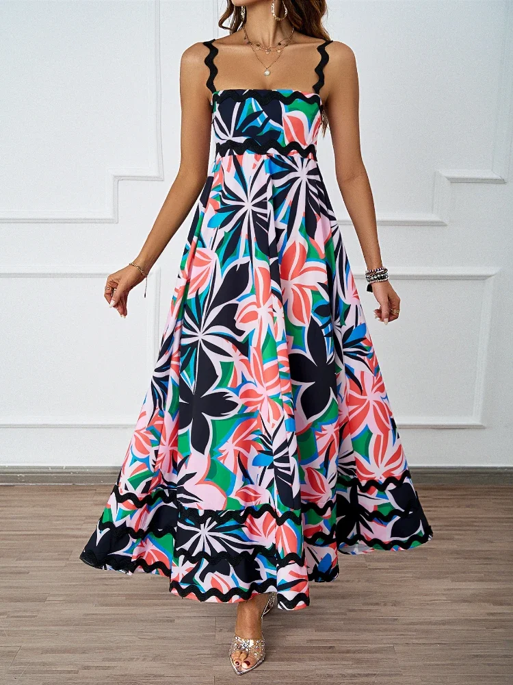 Женское праздничное длинное платье макси в полоску