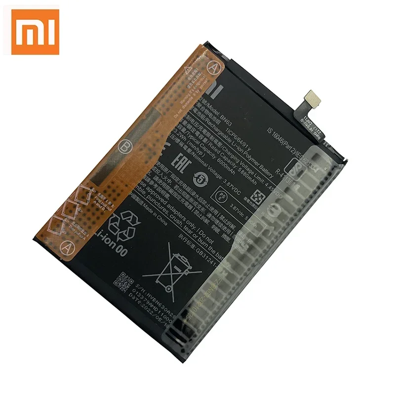 100% Оригинальный аккумулятор BN63 6000 мАч для телефона Xiaomi Redmi 10 Redmi10 Prime 10Prime