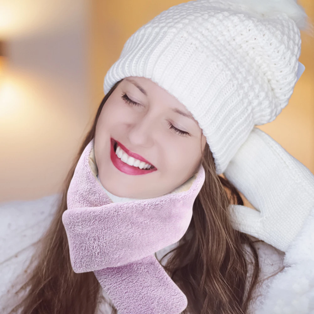 

Electric Heated Shoulder Scarf USB Charging Scarf Neckerchief Washable Heated Scarf NeckCouple Scarf Heat for Outdoor Activities