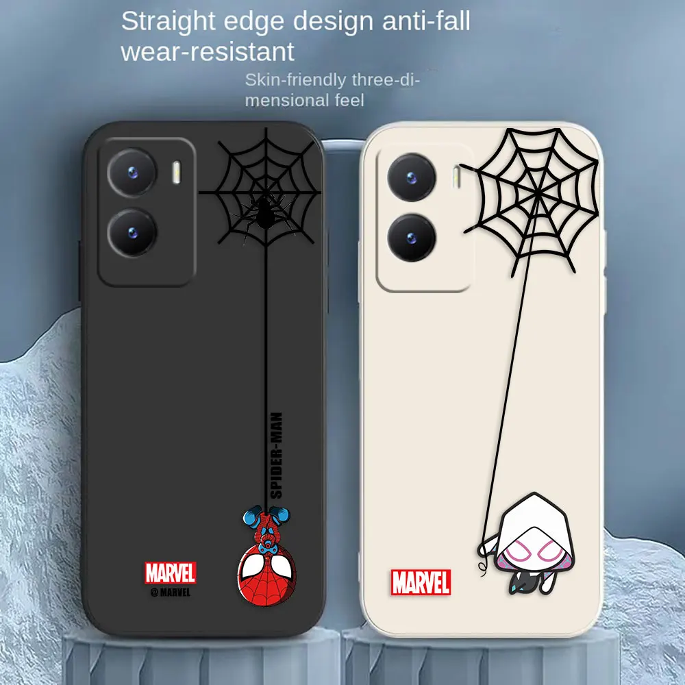 

Cartoon Marvel's Spider-Man Phone Case For VIVO Y55S Y31 Y33S Y55 Y35 Y51S Y52S Y53S Y66 Y73S Y77 5G Y85 Y93 Case Funda Shell