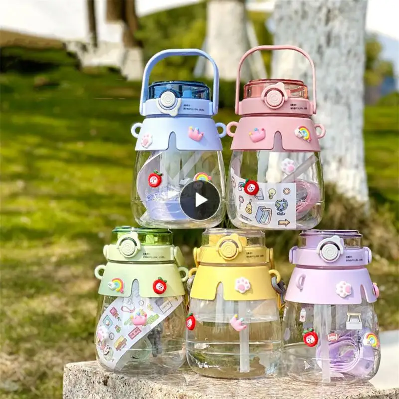 

Cartoon Cup Cartoon Large Capacity Sports Drink Cup Straw Drinking Bottles Taza Sport Water Bottle Summer Water Cups Portable
