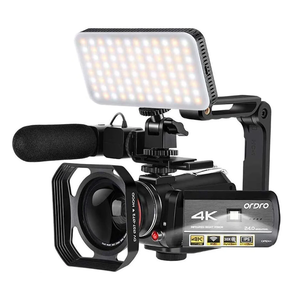 Видеокамера Ordro AC3, 4K, ИК, ночное видение, Wi-Fi
